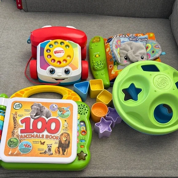 Leap food 100 animals, green toys shape sorter phone peek and play - Picture 6 of 6